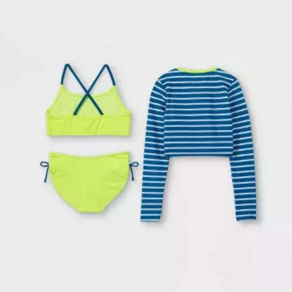 Girls' 3pc Bathing Suit - Picture 2 of 3